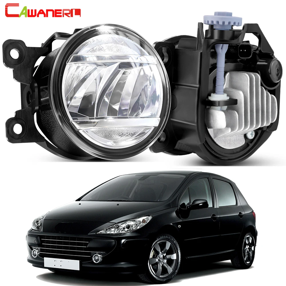 2 X 30W 4000LM LED Fog Light Assembly For Peugeot 307 2002 2008 Upgrade