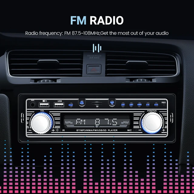 Autoradio mit CD DVD Player Bluetooth USB,1 Din RDS AutoRadio FM/AM  Freisprecheinrichtung MP3 SD AUX von Hengweili: : Elektronik & Foto