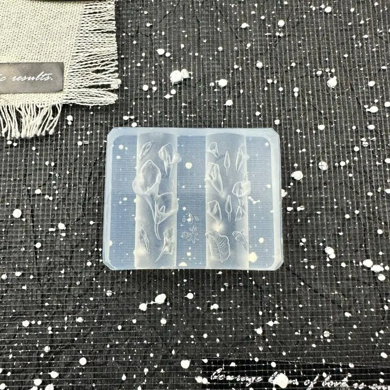 꽃 실크 리본 나비 3D 실리콘 네일 몰드 투명 릴리프 네일 템플릿 DIY 네일 아트 장식 매니큐어 디자인 도구