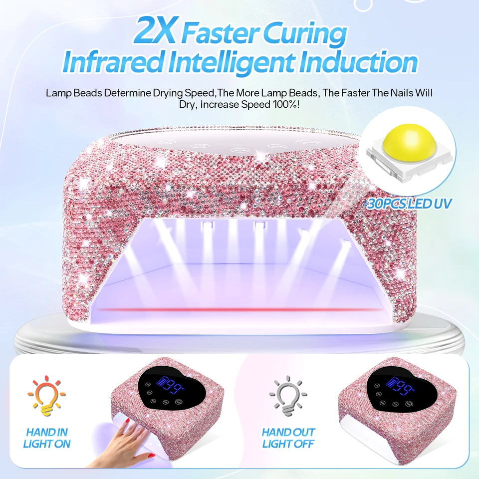 ジェルネイル用コードレスUVライト 72W – プロフェッショナルUV LED