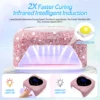 Rechargeable 72W UV LED Nail Lamp For Nails 30LEDS Wireless Gel Polish Curing Lamp With Large Screen Professional Nail Equipment 5