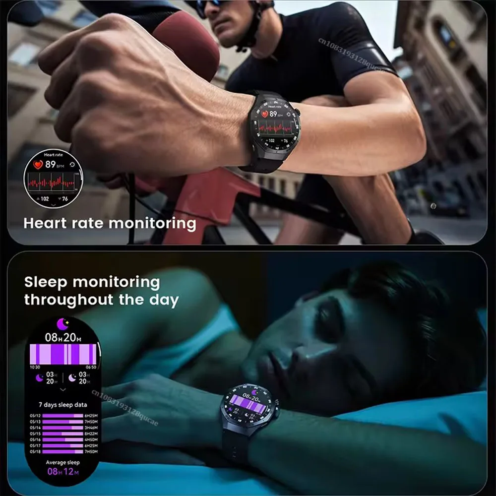 2026 New Smart Watch Men AMOLED HD Screen GPS Motion trajectory Heart Rate Bluetooth Calls SmartWatch Waterproof For Android ios 6