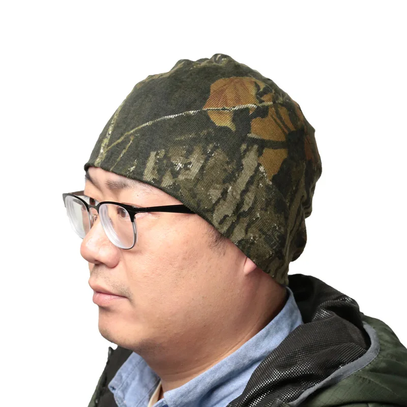 High Quality Polyester Breathable Winter Keep Warm Outdoor Cycling Hat Soft Foldable Hat Bionic Camouflage Hunting Fishing