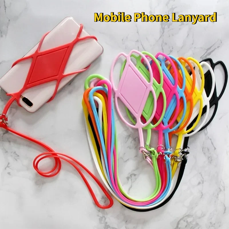 Silicone Universal Neck Phone Lanyard Case - 8 Color Options