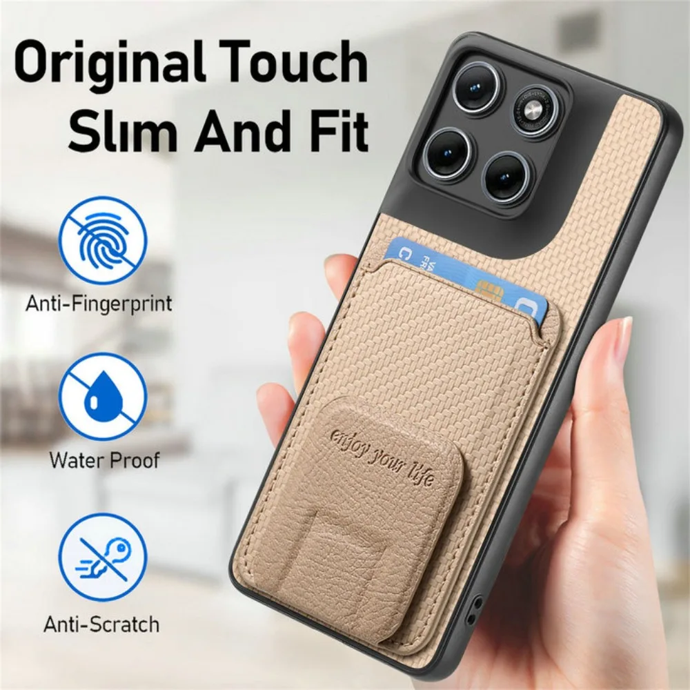 Leather Card Holder Stand Case