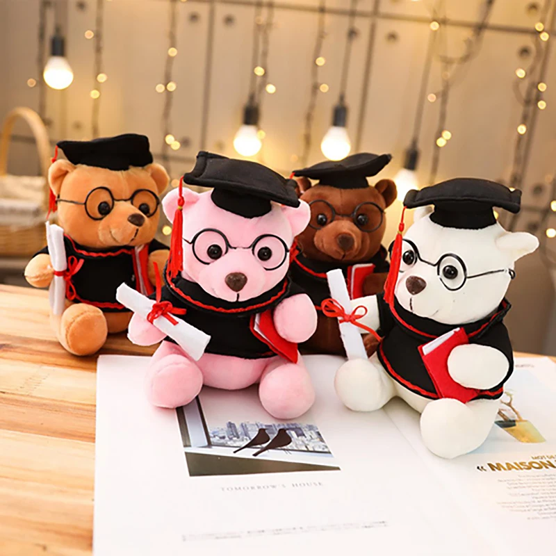 

Graduation Bear Dolls Kids Adults Birthday Gifts Student Doctor Bear Toys Graduate Boys Girls Cute Stuffed Animal Pendant