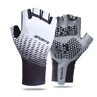 Cycling Gloves Men's Summer Sports Sunscreen Breathable Sweat-absorbent Half Finger Bicycle Gloves Men and Women Riding Glove 1