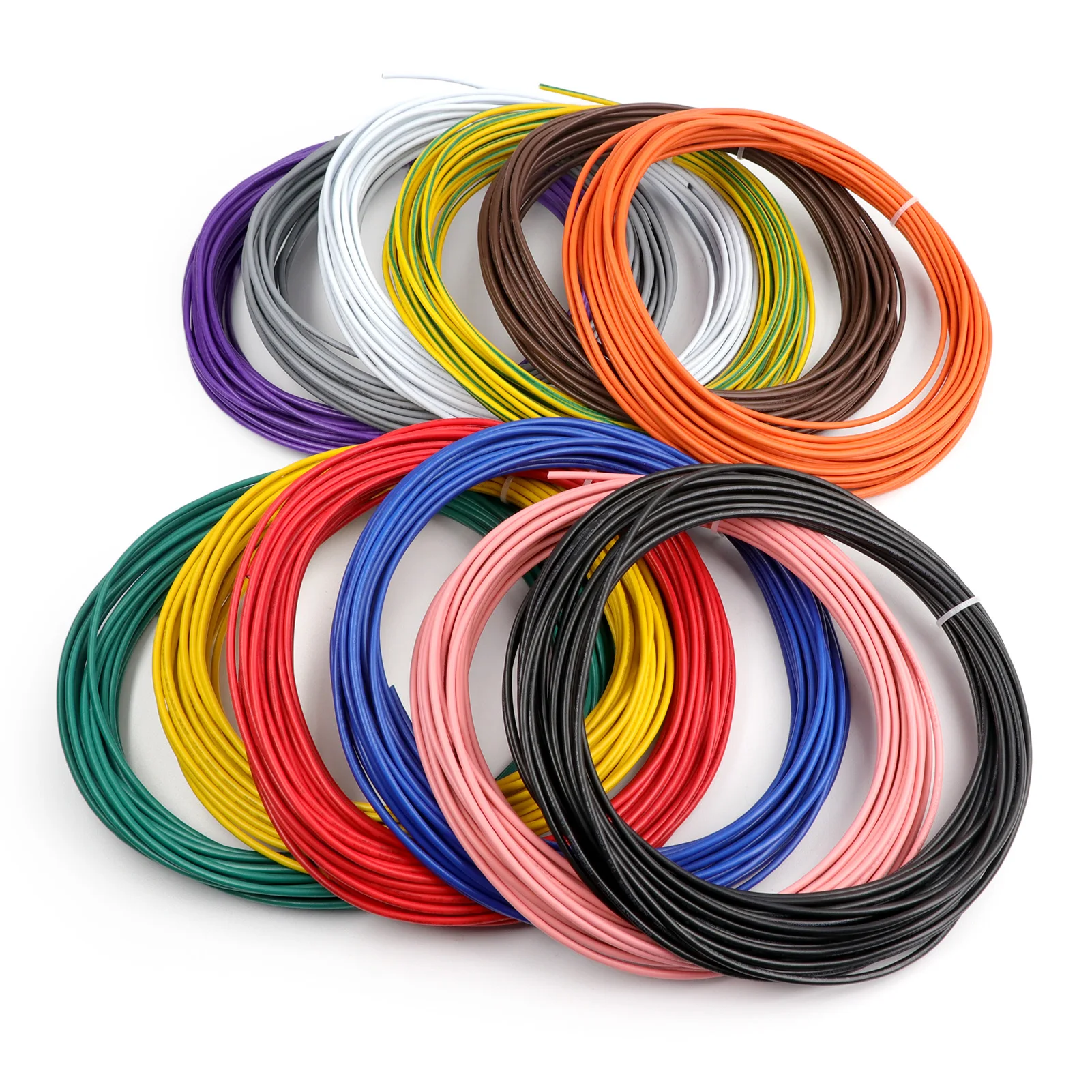 High-Quality Stranded Electric Wire - 300V PVC Insulated Tinned Copper Cable for DIY Projects and LED Lighting