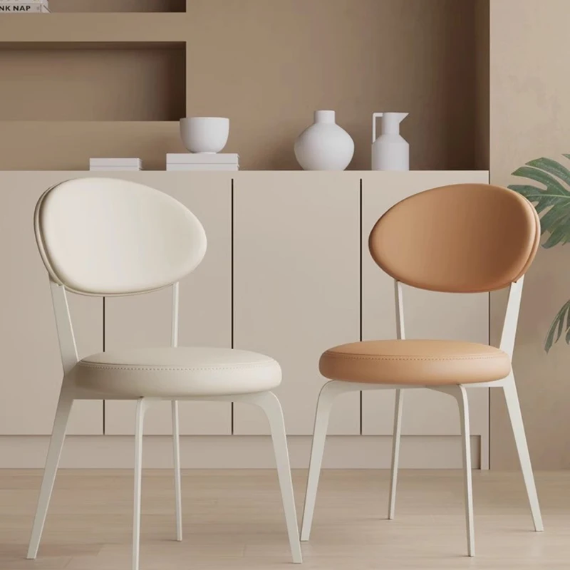

Leather Outdoor Dining Chairs Modern White European Occasional Party Wedding Dining Chairs Restaurant Silla Hotel Furniture HDH