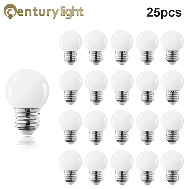 หลอดไฟ LED พลาสติก Milky Globe G45 WARM White E27 220V 110V หลอดไฟ 1W 2W 3W GARDEN PARTY ราคาถูก Ball โคมไฟงานแต่งงาน Decor 1