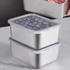 Stainless Steel Fresh-Keeping Box Vegetables Fresh Refrigerator Food Storage Box Kitchen Organizer And Storage Container Crisper 5
