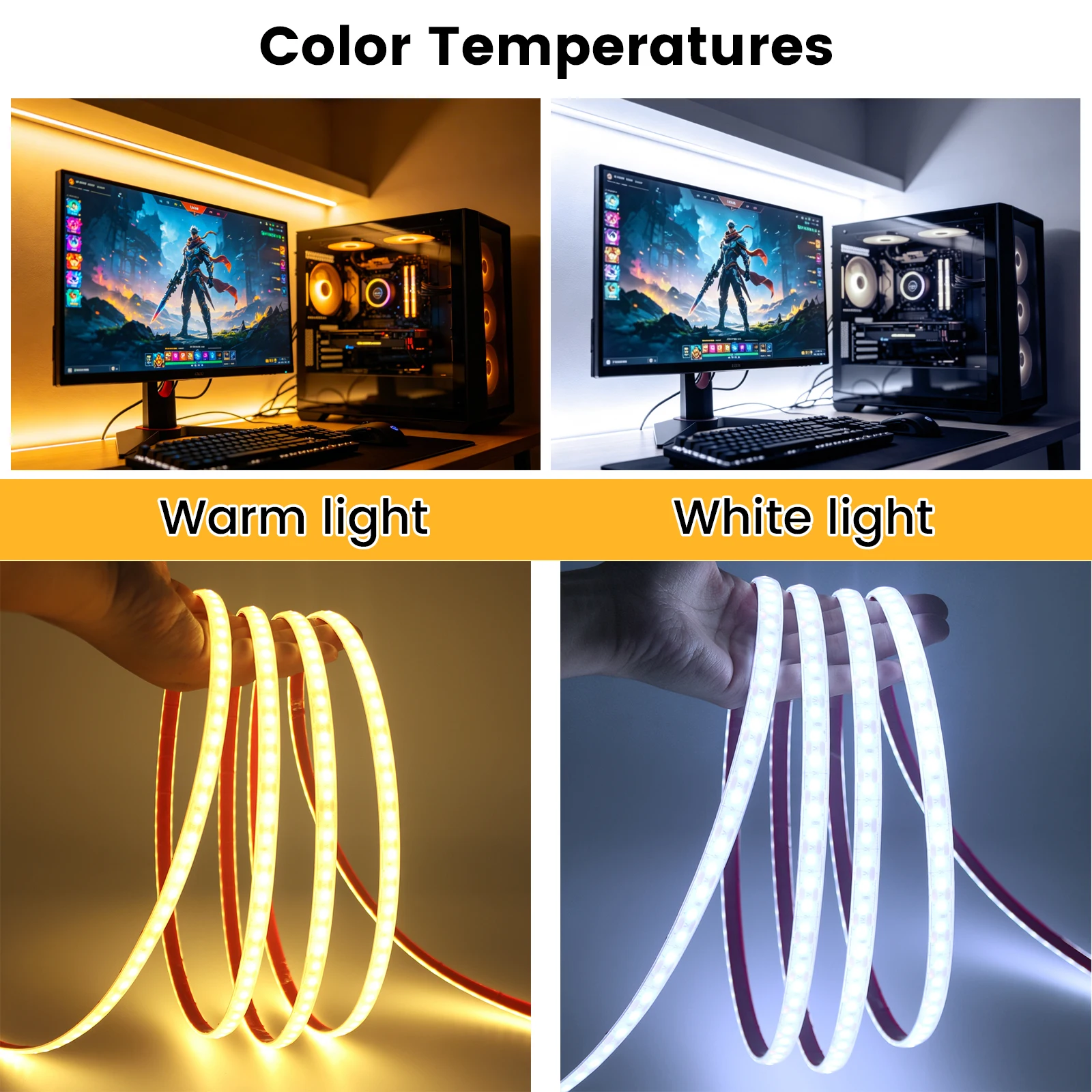 5V USB LED 스트립 IP68 방수 SMD 2835 120LEDs/m 실리콘 유연한 접착 테이프 주방 캐비닛 침실 TV 백라이트