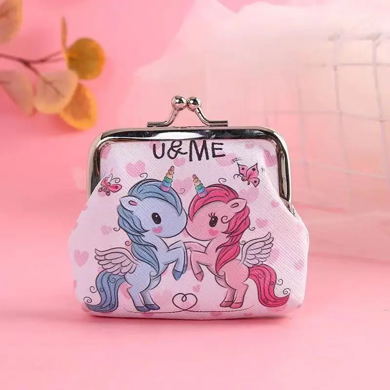 Baby Fashion Bag Clip Unicorn Cartoon Print Cute Kids Wallet