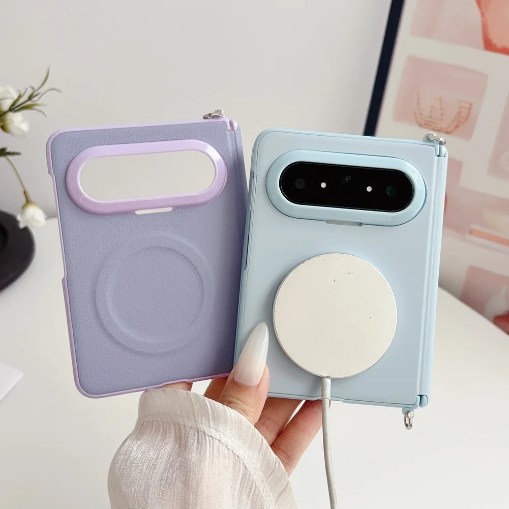 Morandi Leather Phone Case For Huawei Pura X Max Full Coverage_voghion.com