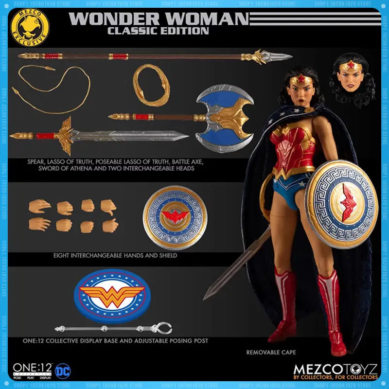 

Original Mezco Figure Justice League Wonder Woman Anime Action Collection Figures Statue Figurine Model Toys Doll Christmas Gift