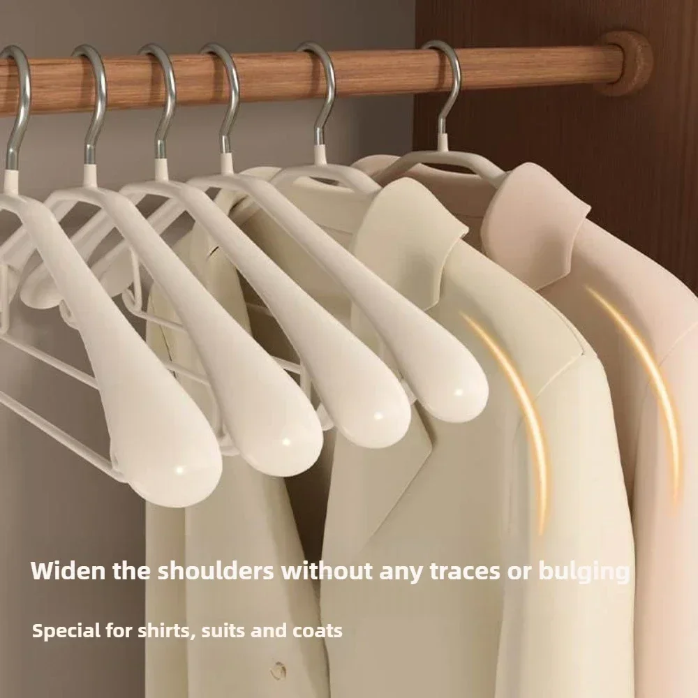 Wide Shoulder Seamless Hanger Anti Slip Strong Load Bearing Suitable For Dry And Wet Use For clothes hanger,storage hanger 3pcs/5pcs/10pcs/30pcs/50pcs