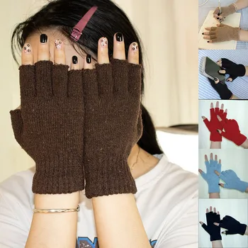 Gloves Without Fingers Female Gloves Ladies Touch for Girls Thermal Ladies Woman Winter Gloves