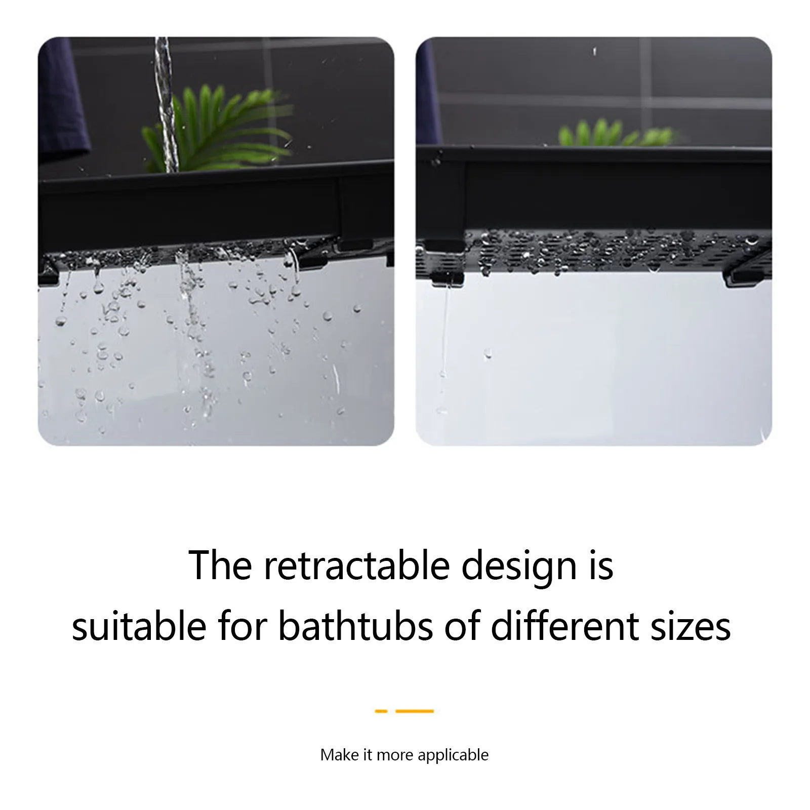 Bathtub Shelf Extendable Bathroom Bathtub Tray Shower Caddy Bath Tub Rack Towel Book Holder Storage Organizer Accessories