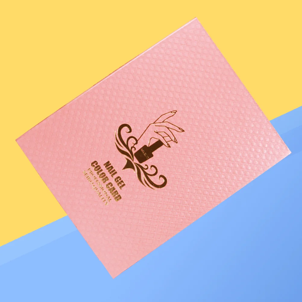 

Nail Color Card Eyeshadow Palette Organizer Polish Gel Book Sample Sticks Pink Display