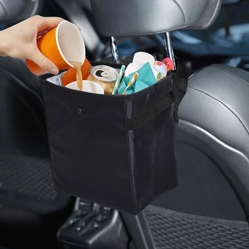 1 Piece Portable Foldable Car Trash Can Waterproof Hanging Car Trash Can Multifunctional Interior Storage Container car trash can,car trash bag
