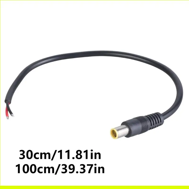 DC7909 전원 피그 테일 케이블 12V 8mm 남성 플러그-태양 에너지 시스템 용 스트립 와이어 노트북 전원 공급 장치 30cm/100cm