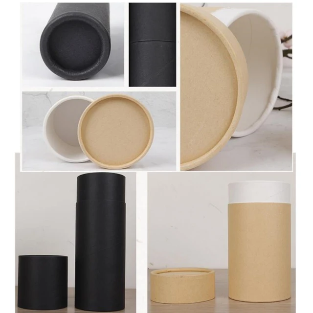 Kraft aluminum linner cardboard round food packaging tube with metal lids