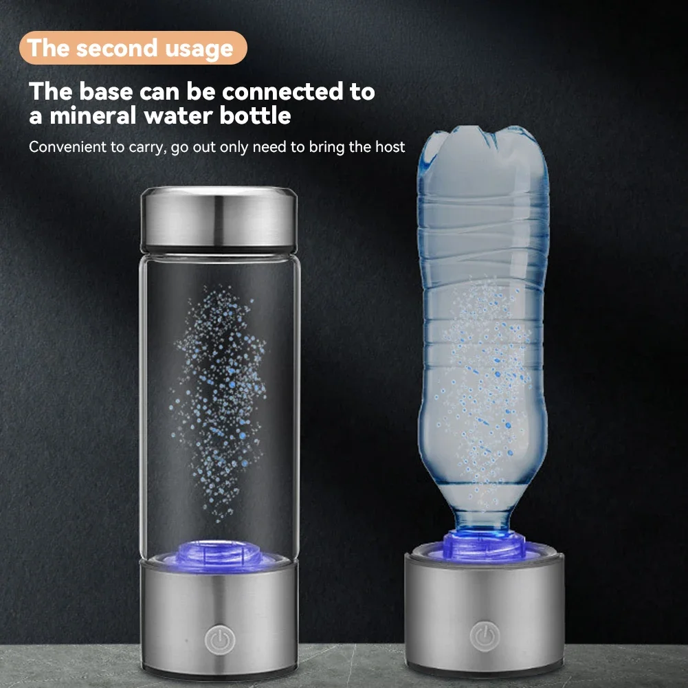 Alkaline Hydrogen Water Ionizer Bottle - USB Rechargeable Antioxidant Generator