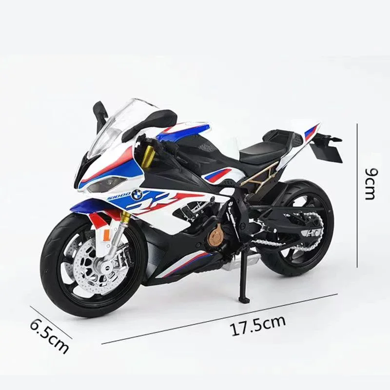 1/12 BMW S1000RR Motorcycle Toy 1:12 RMZ City Diecast Metal Racing Model Super Sport Miniature Collection Gift For Boy Children 6