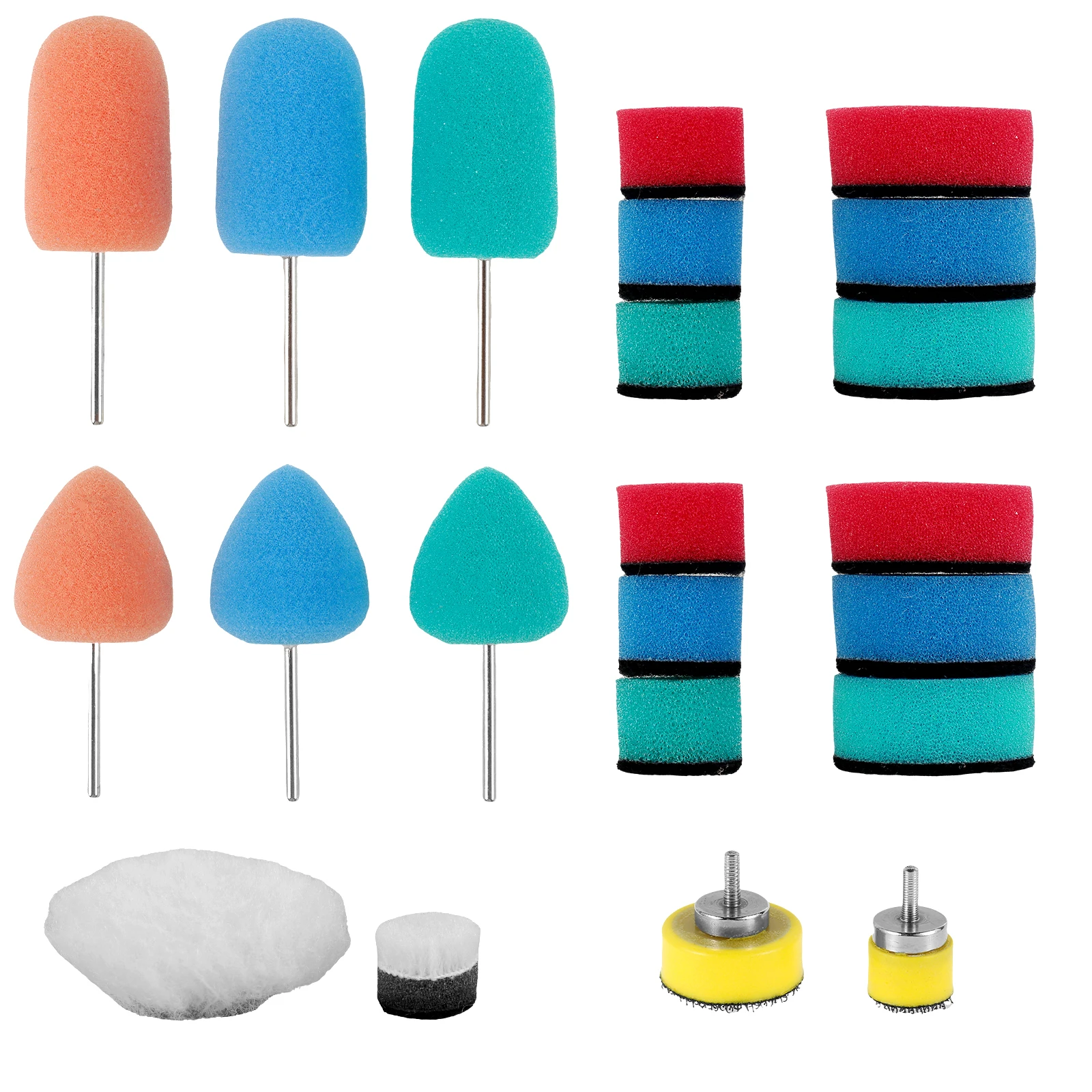 

22Pcs Mini Buffing Polishing Pads Kit Car Detailing Polishing Pad Soft Polishing Foam Pads Wool Buffing Pad Car Polishing Pad