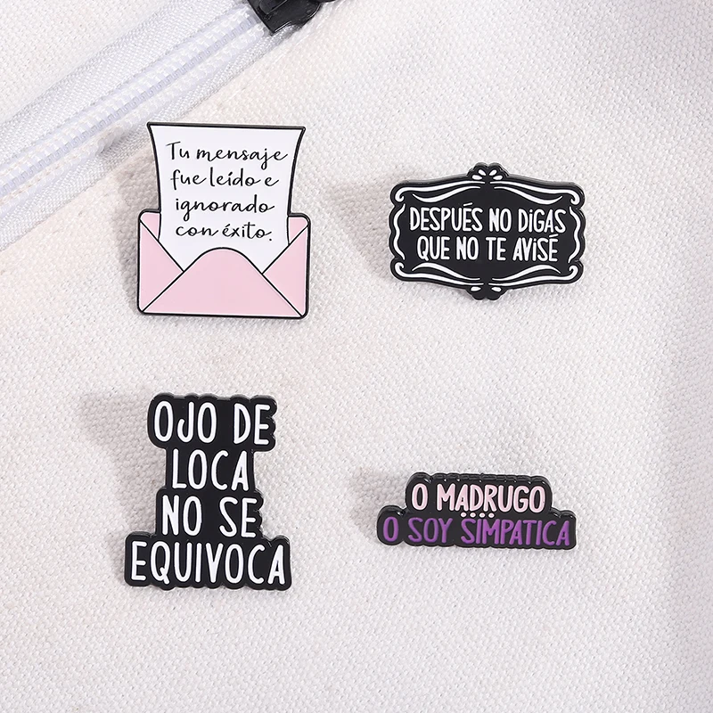 Ojo de Loca No Se Equivoca Emaille-Anstecknadel, lustiges, humorvolles spanisches Zitat, Metall-Brosche, Anstecknadel, Schmuck, Geschenk für Freunde ﻿ – Detail 10
