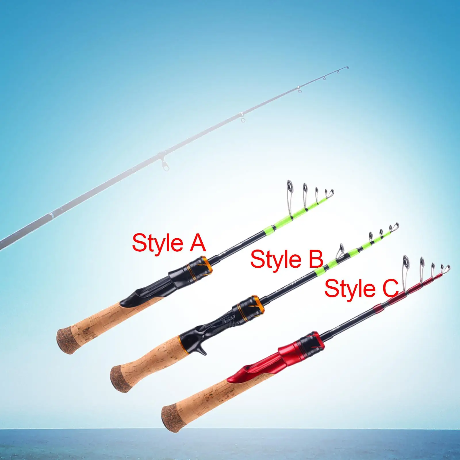 Telescopic Fishing Rod Retractable Fishing Pole Comfortable Gripping Anti Tie