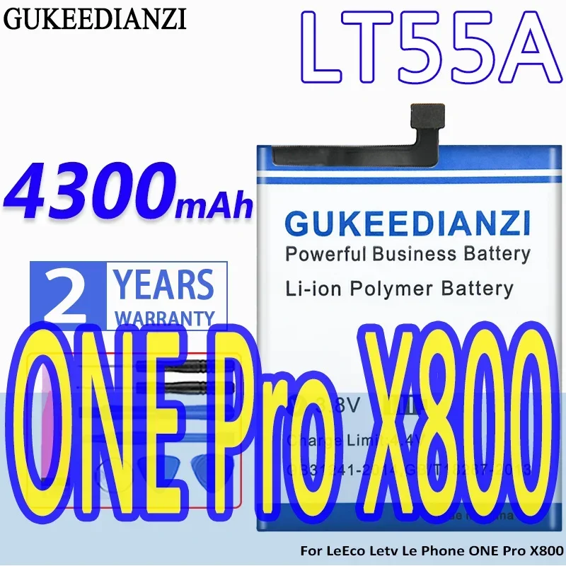 

High Capacity GUKEEDIANZI Battery LT55A 4300mAh For LeEco Letv Le Phone ONE Pro X800