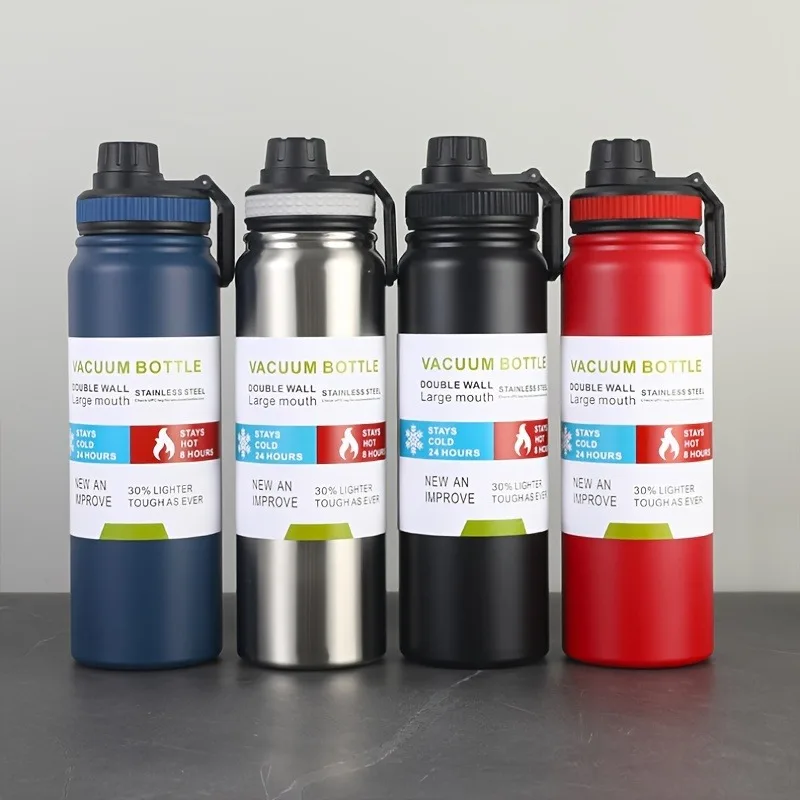 

1pc 304 Stainless Steel Cup Large Capacity Vacuum Water Bottle Insulation Tumbler Sport Lid Vacuum Flask