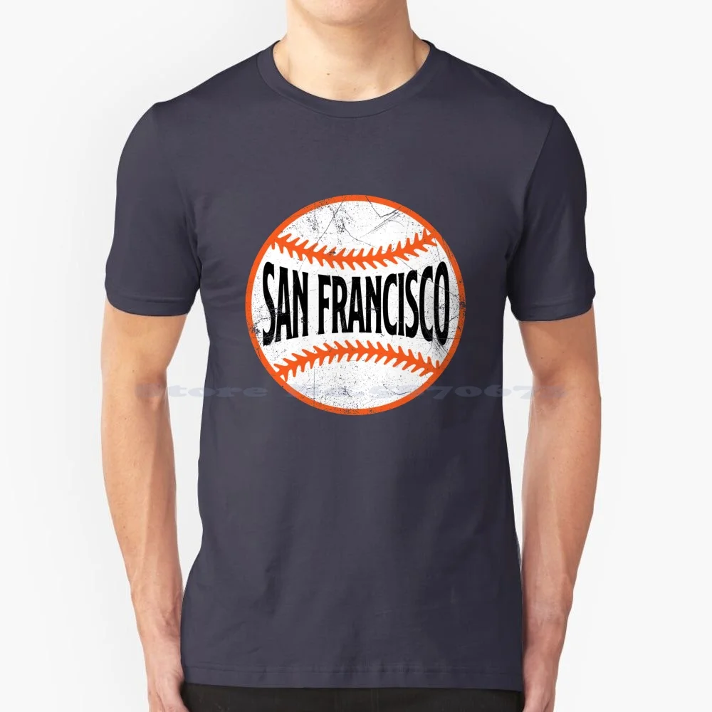 San Francisco Retro Baseball-Maglietta Nera 100% Cotone Tee San Francisco Sf Giants Vintage Retro Baseball Hunter Pence Barry