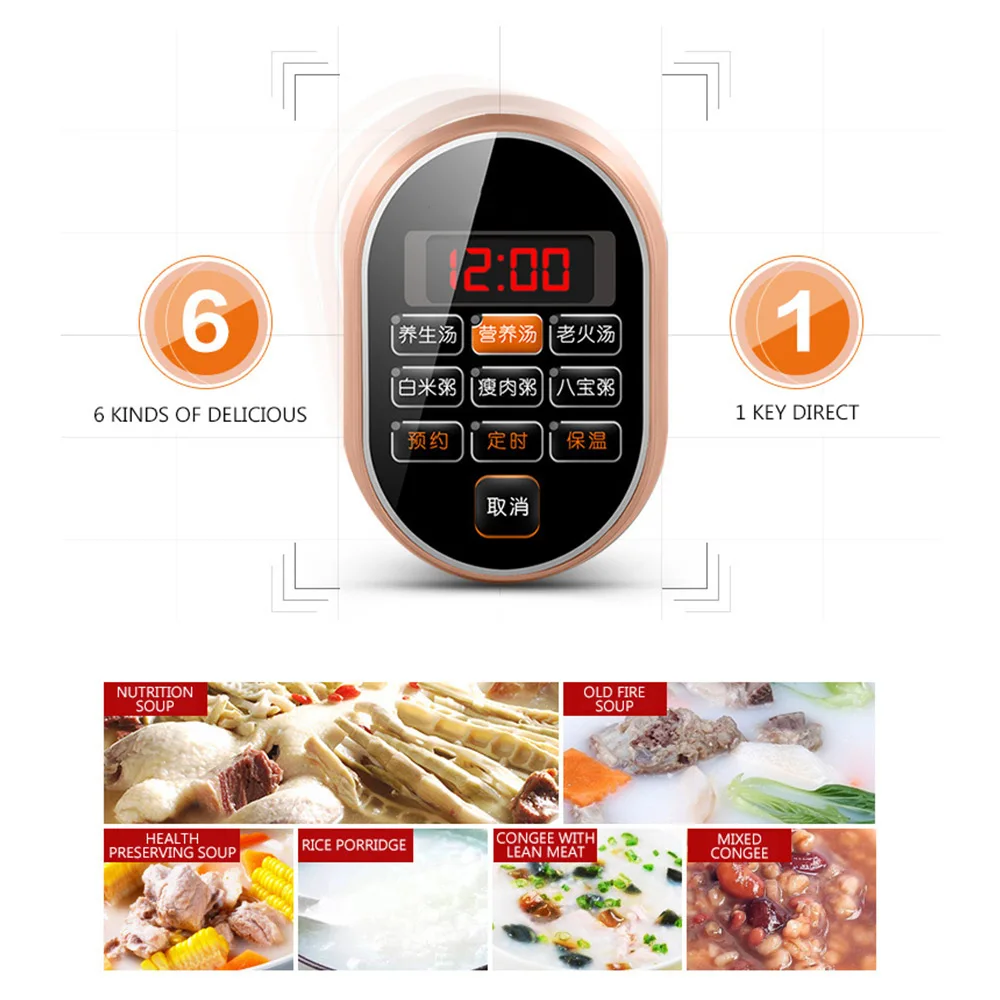 Household Electric Multi Cooker Automatic Electric Cooking Machine Timing Porridge Soup Cooker