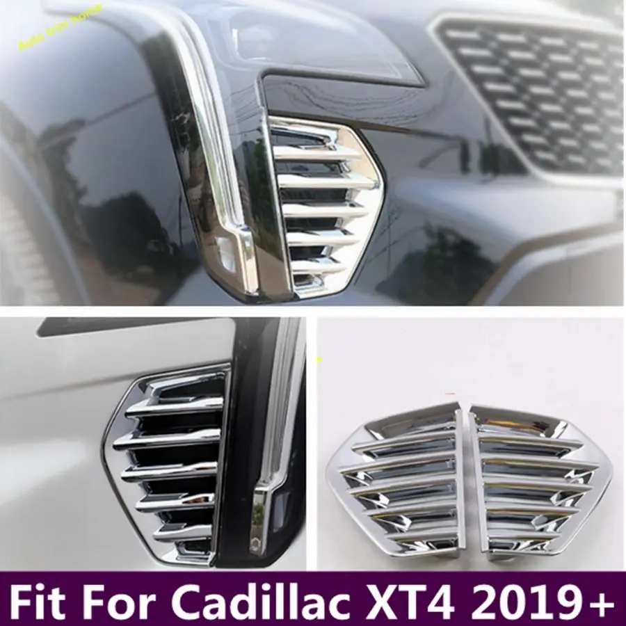 

ABS Front Fog Lights Lamps Foglights Decoration Frame Cover Trim Fit For Cadillac XT4 2019 - 2022 Chrome Decoration Accessories