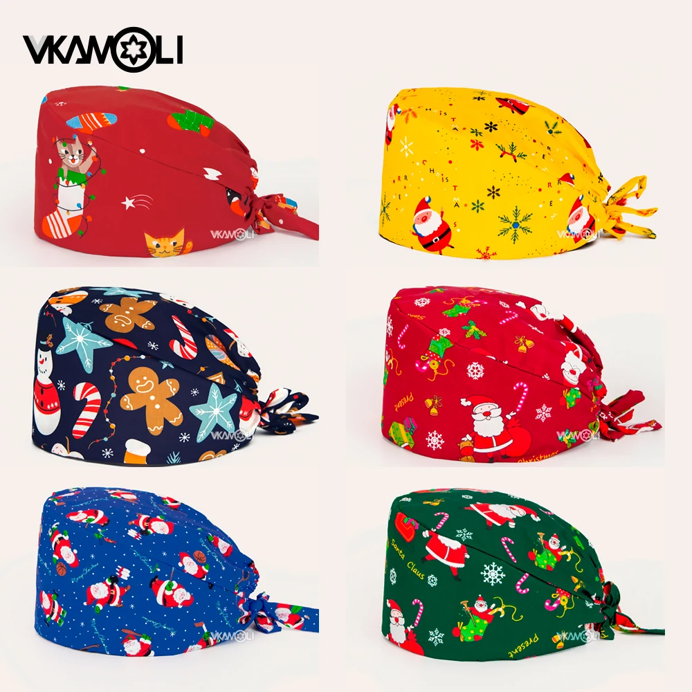 Medical Scrub Hats Christmas Scrubs Caps Pet shop hats Beauty Cleaning cap prices cotton pet grooming nursing scrubs work cap
