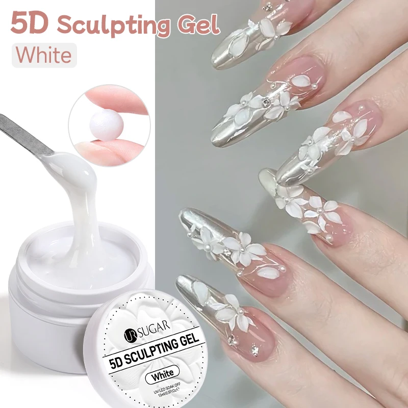 UR SUGAR 15ml Extension Nail Gel in Clear Nude Pink for Camouflage and Hard Gel Acrylic Nail Art