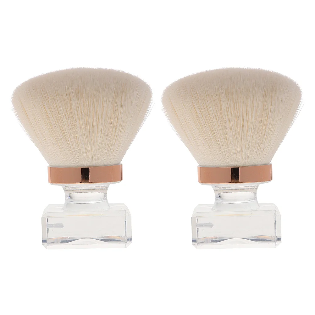 

2pcs Loose Powder Makeup Brush Women Powder Brush Foundation Brush