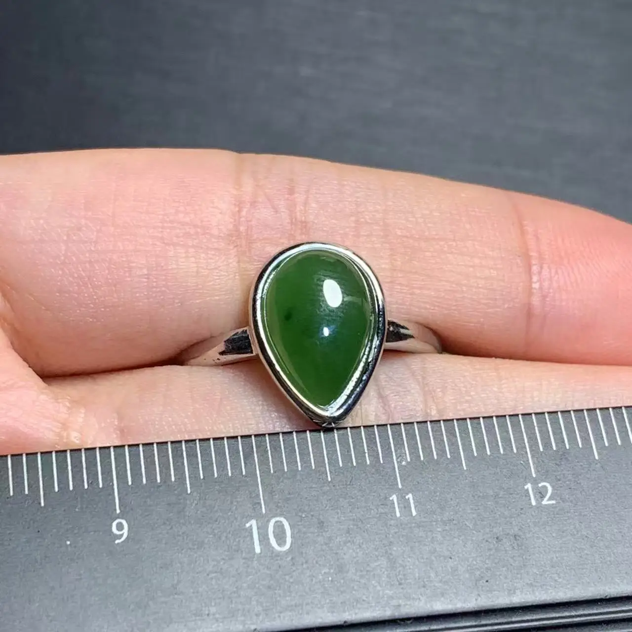 Natural Green Jade Ring  Adjustable Female Butterfly Jewelry for Women Gift Wholesale High Quality Vintage Fine