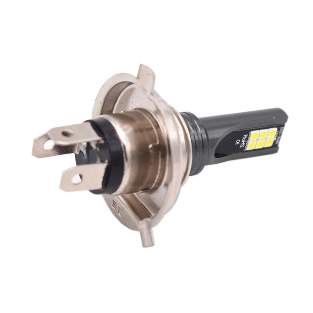 

High Low Beam H4 LED Headlights 2pcs 3000k Aluminum Alloy DC 12V Golden Yellow 360 Degree Lighting Car Accessories