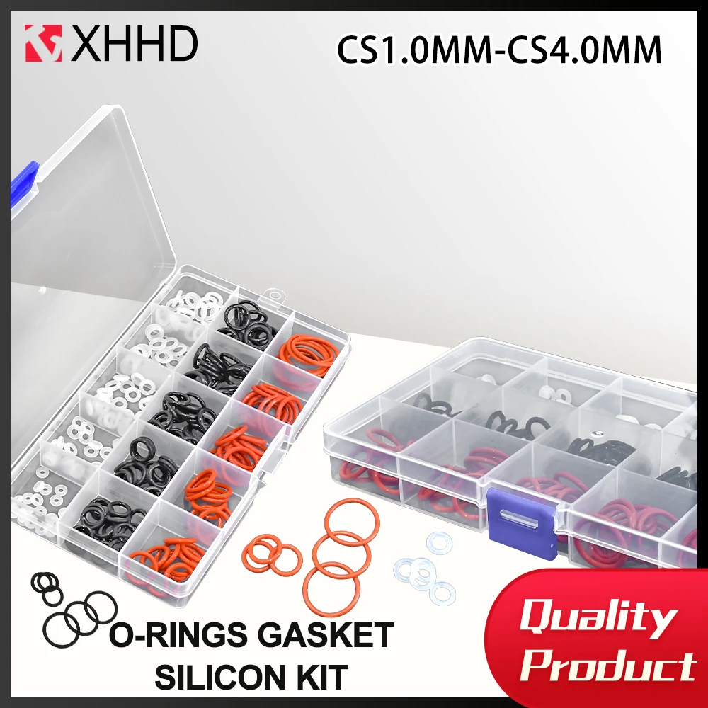 CS1/1.5/2/2.4/3.1mm Black White Red Silicone O Ring Gasket Sealing Washers Oring Spacers High Temperature Seal Insulated Gaskets