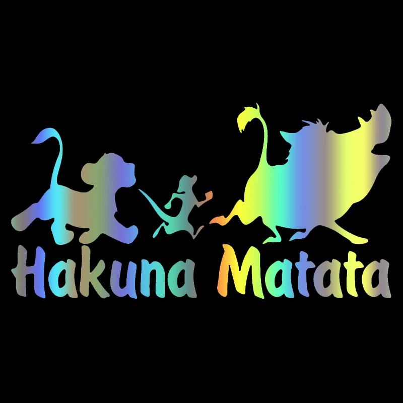 

Car Sticker Creative Hakuna Matata Vinyl Decal for Car Motorcycle Bumper Body Rear Window Decorative Decal,20CM*10CM