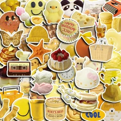 Cute Yellow Cartoon Butter Bread Sticker Set - 10/30/60PCS (30PCS)