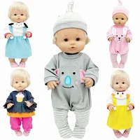 40cm Reborn Baby Doll Clothes 16 Inch Nenuco Clothes Rompers Doll Wears 2