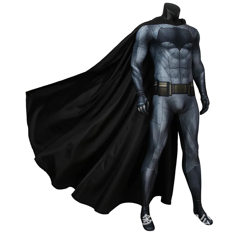 Men's Halloween Party Cosplay Batman Carnival Birthday Ball Costume Justice Dawn COS Costume Batman Adult Tight Cloak Mne's Gift
