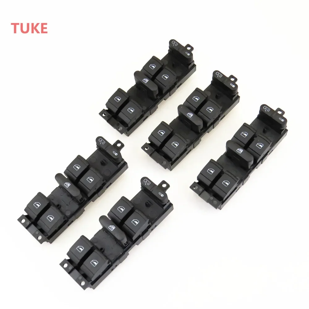 

RWSYPL 5 Pcs Set Driver Side Window Glass Lock Master Switch Button 1J4 959 857D 3BD959857 For VW Passat B5 Golf Bora MK4