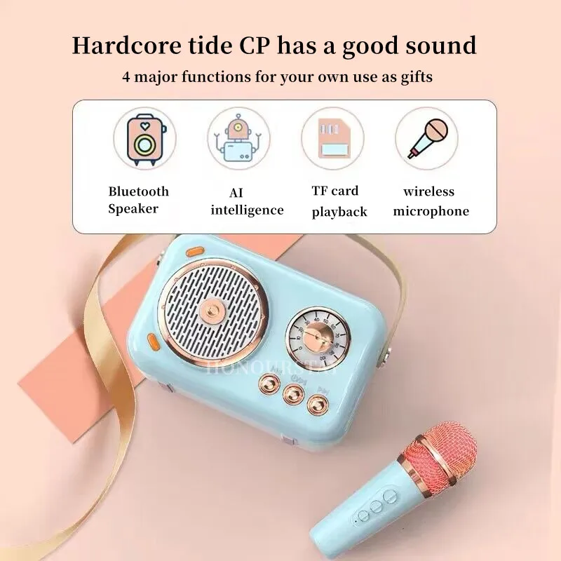 verpleegster Tekstschrijver vroegrijp Mini Outdoor Karaoke Bluetooth Speaker Draagbare Met Draadloze Microfoon  Card Subwoofer Hoge Volume Caixa De Som Kinderen Gift _ - AliExpress Mobile