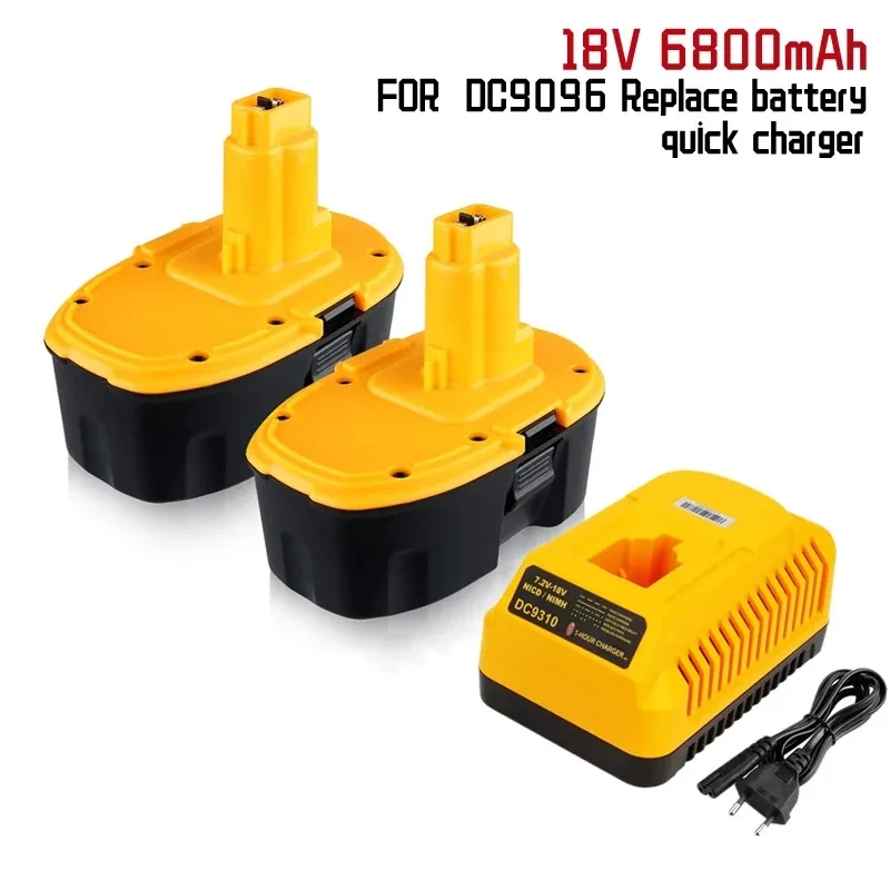 

18V 6800mAh Ni-Mh DC9096 Replacement Battery for Dewalt 18V Battery DC9096 DE9098 DE9095 DE9096 DW9096 for Dewalt Battery