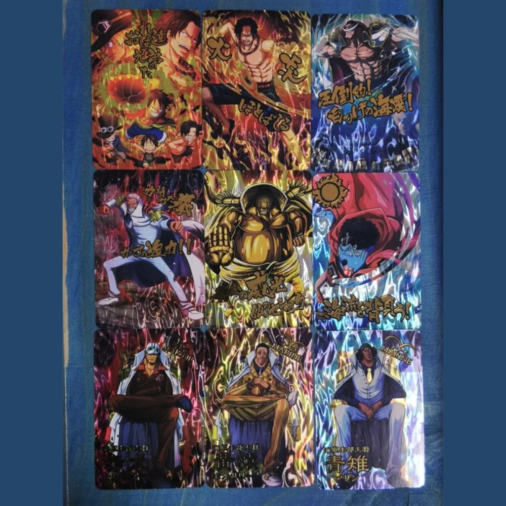 Self Made One Piece Monkey D Rufy Double Sided Flash Hot Stamping Flash Card Anime Periferiche Game Collection Card Regalo Di Festa